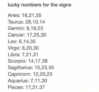 sagittarius lucky lotto numbers