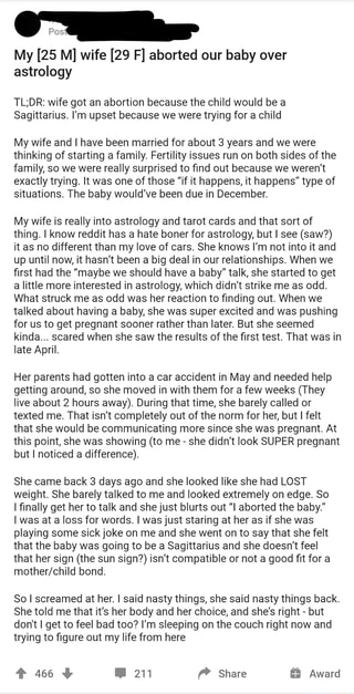 My 25 M wife 29 F aborted our baby over astrology wife ...