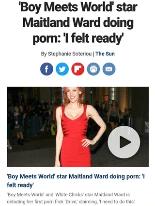 Girl Meets World Porn Real - Boy Meets World' star Maitland Ward doing porn: 'I felt ...