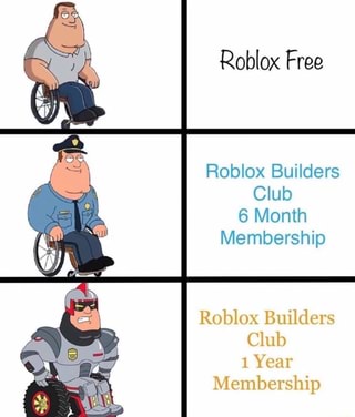 Roblox Free Roblox Builders Club 6 Month Membership Ifunny