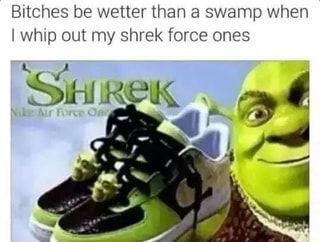 Bitches Be Wetter Than A Swamp When Iwhid Out My Shrek Force Ones