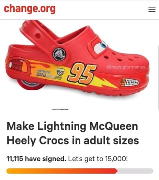 lightning mcqueen crocs size 9