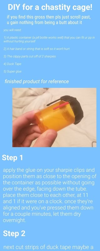DIY for a chastity cage! if you find this gross then pls just scroll