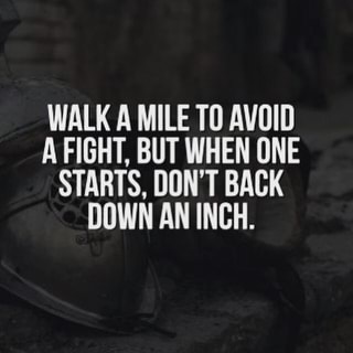 Take a mile. Warrior quotes. You are Fighter quotes. Give an inch and take a Mile.