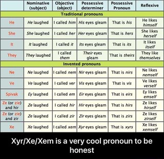 Xyr Xe Xem Is A Very Cool Pronoun To Be Honest Ifunny