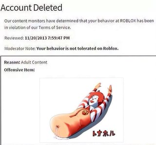 roblox account deleted