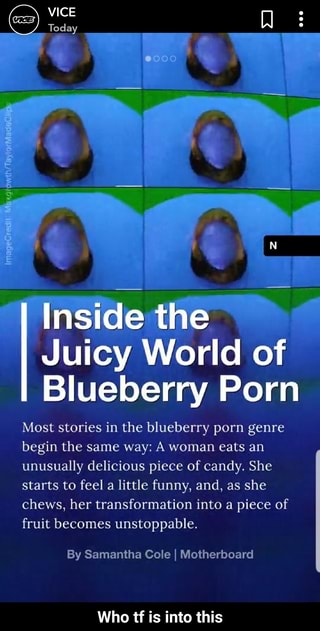 Blueberry Porn - Most stories in the blueberry porn genre begin the same way ...
