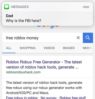 U Messages Now Why Is The Fbi Here Free Roblox Money X Roblox