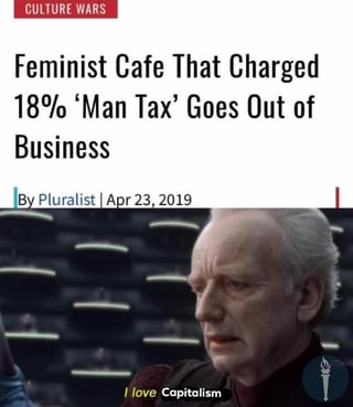 Vegan cafe 18% man tax