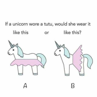 unicorn wearing a tutu