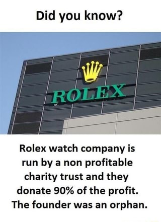 rolex company non profit