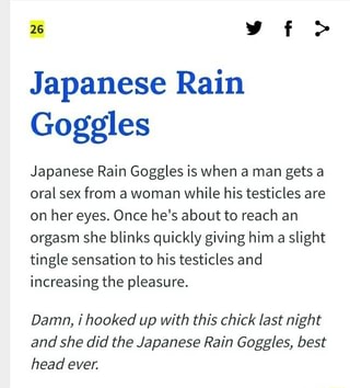 rain goggles