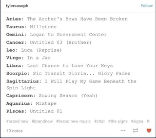 Aries The Archer S Bows Have Been Broken Taurus Mlllstone Gemini Logan To Government Center Cancer Untitled 03 Brother Leo Luca Repnseb Virgo In A Jar Libra Last Chance To Lose Your Keys
