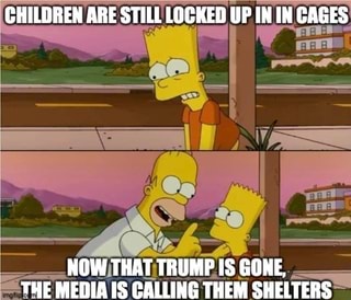 CHILDREN ARE STILL LOCKED UP IN IN CAGES
NOW THAT TRUMP IS GONE,
THE MEDIA IS CALLING THEM SHELTERS