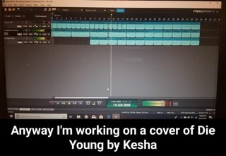 Anyway I m working on a cover of Die Young by Kesha 