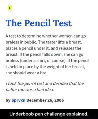 pencil breast test