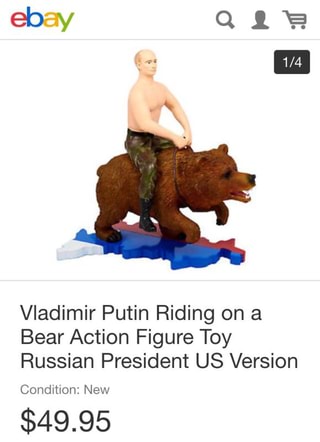 vladimir putin riding a bear action figure