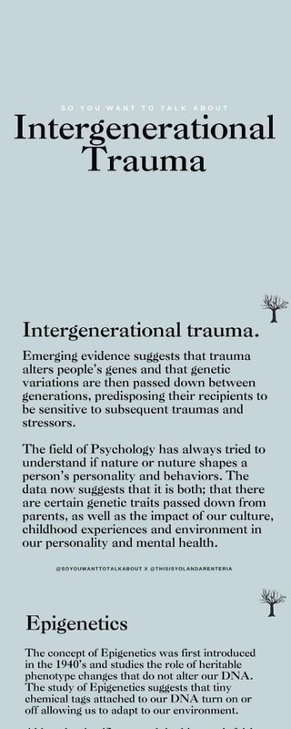 define intergenerational trauma