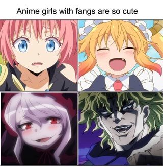 Smile Anime Girl With Fangs