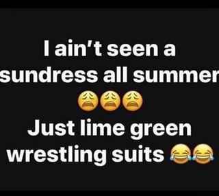 lime green wrestling suit