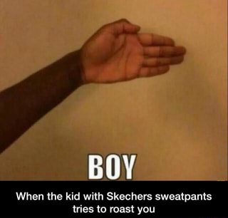 skechers sweatpants kids brown