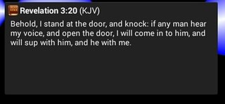 E Revelation 3 20 Kjv Behold I Stand At The Door And