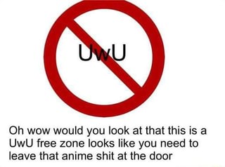 Oh Wow Would You Look At That This Is A Uwu Free Zone Looks Like You Need To Leave That Anime Shit At The Door Ifunny