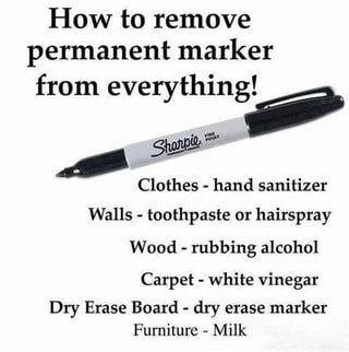 How to remove permanent marker from everything! Clothes ...