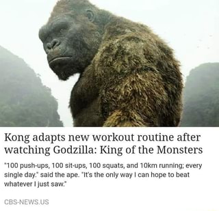 Kong adapts new workout routine after watching Godzilla: King of the ...