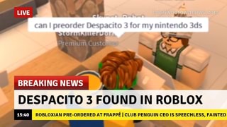 Breaking News Despacito 3 Found In Roblox Robloxian Pre Ordered At Frappe I Club Penguin Ceo Is Speechless Fainted Ifunny - roblox ceo meme