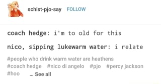 Coach Hedge I M To Old For This Nico Sipping Lukewarm Water I Relate People Who Drink Warm Water Are Heathens Coach Hedge Nico Di Angelo Pjo Percy Jackson Hºº See All,Italian Parsley Vs Cilantro