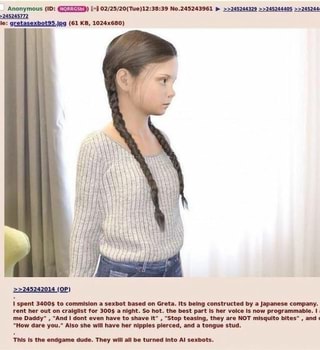 There is a Greta Thunberg sex doll. There is a Greta Thunberg sex