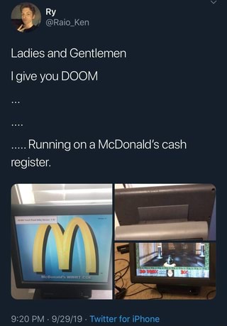 running a cash register