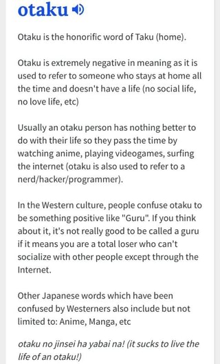 Otaku Meaning