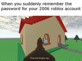 When You Suddenly Remember The Password For Your 2006 Roblox Account Ifunny - roblox passwords 2006