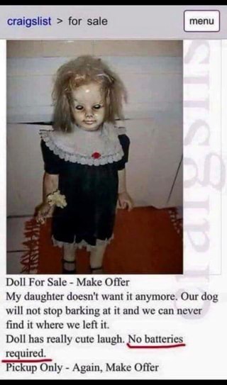 my child doll for sale craigslist