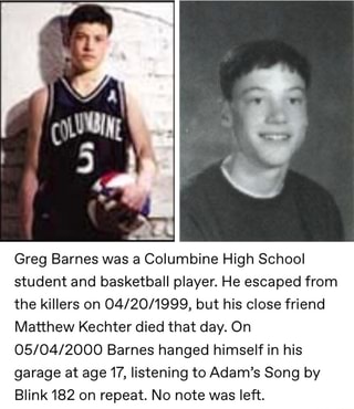 Greg Barnes Was A Columbine High School Student And Basketball