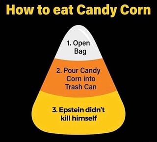 How to eat Candy Com 1 Open Bag 2 Pour Candy Corn into 3 