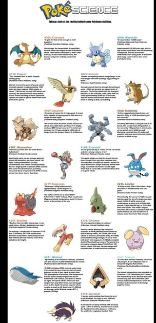 'Taking a look at the reality Behind some Pokemon abilities. #006