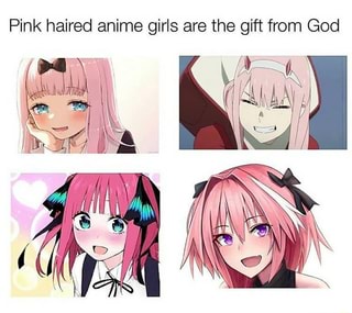 Pink haired anime girls are the gift from God