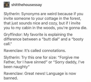 Slytherin Synonyms Are Weird Because If You Invite Someone To