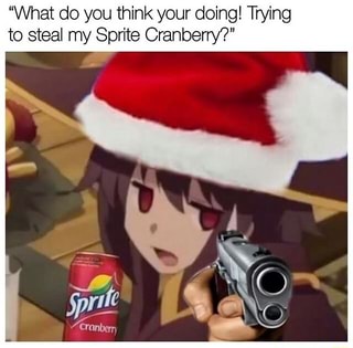 What Do You Think Your Doing Trying To Steal My Sprite Cranberry