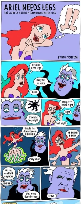 ARIEL NEEDS LEGS'THESTORY OF A LITTLE MERMAID WHO NEEDS LEGS - iFunny.