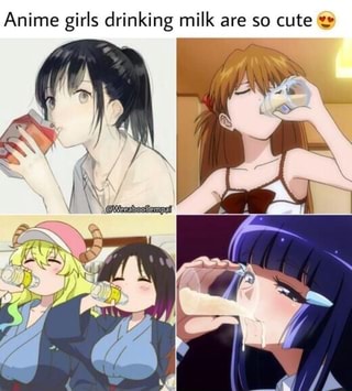 Anime Girls Drinking Milk Are So Cute Ifunny