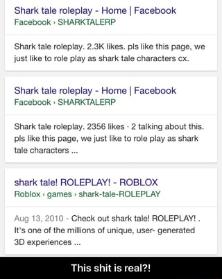 Shark Tale Roleplay Home I Facebook Acebook Sharktalerp Shark Tale Roleplay 2 3k Likes Pls Like This Page We Ust Like To Role Play As Shark Tale Characters Cx Shark Tale Roleplay - tumblr 13 sn roblox