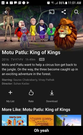 Motu Patlu King Of Kings 20m Tv Y7 Fv 1h49m B Motu And Patlu