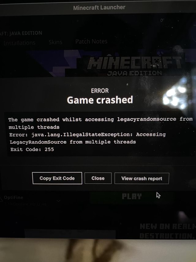 Minecraft Launcher ERROR Game Crashed The Game Crashed Whilst Accessing ...