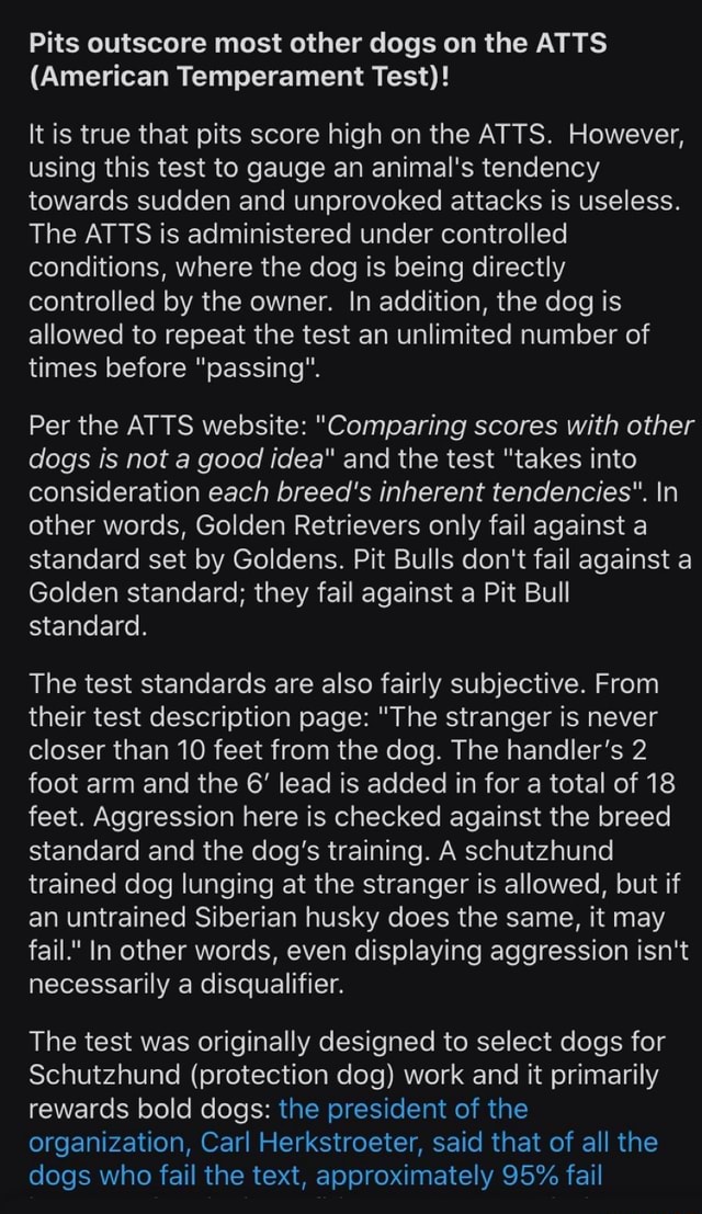 Pits Outscore Most Other Dogs On The Atts American