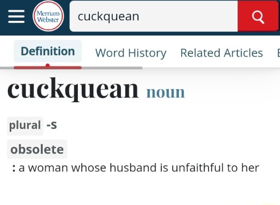 Cuckquean Meaning In Dictionary