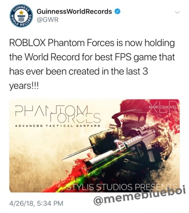 Roblox Phantom Forces Is Now Holding The World Record For Best Fps Game That Has Ever Been Created In The Last 3 Years - by stylis studios roblox